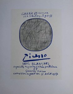Pablo Picasso, Pates Blanches Vallauris, Litografia, 1959