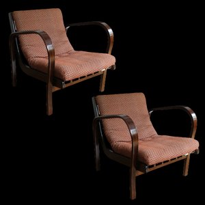 Armchairs by Kropacek and Kozelka for Interier Praha, 1950s, Set of 2