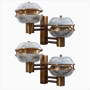 Lampade da parete Flying Saucers attribuite a Sergio Mazza, anni '60, set di 2