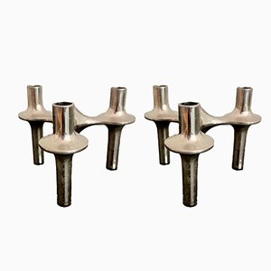 Vintage Stackable Candlestick Orion Series from Stoff Nagel, Germany, 1970s, Set of 2