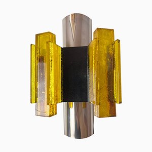 Lampada da parete gialla e nera di Claus Bolby per Cebo