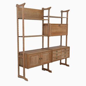 Danish Freestanding Oak Bookcase attributed to Henning Kjærnulf for Nyrup Møbler, 1960s