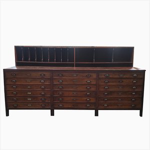 Large Vintage Printers Cabinet