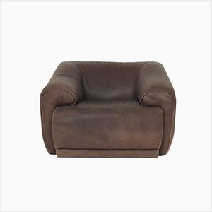 Buffalo Leather Armchair in the style of de Sede, 1960s