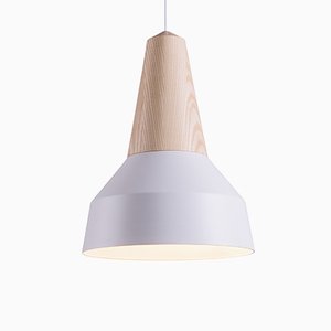 Eikon Basic White Pendant Lamp in Ash from Schneid Studio