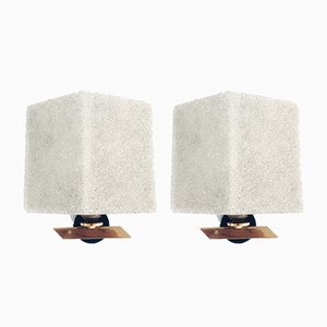 French Flush Mounted Wall Lamp Set, 1960s, Set of 2