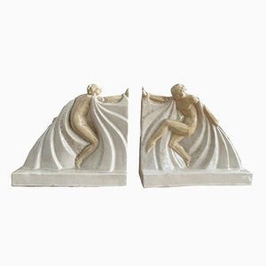 Art Deco Bookends, Set of 2