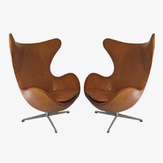 Egg Stühle von Arne Jacobsen für Fritz Hansen, 1963, 2er Set