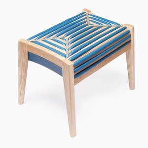 Tabouret 75 % Control Rectangular Stool, Turquoise par Dafi Reis Doron