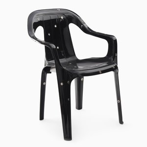 Stray Bullet Chair (Black with Silver) by David Elia