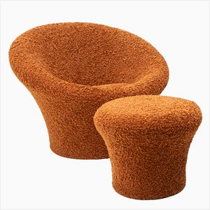 Set of Mushroom Lounge Chair and Ottoman by Pierre Paulin for Artifort, 1990s