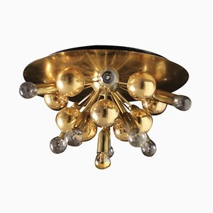 Mid-Century German Atomic Ceiling Lamp in Brass by Dorothee Becker for Cosack, 1970s
