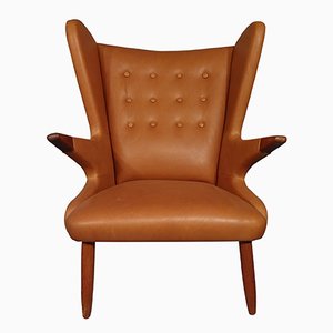 Fauteuil Mid-Century en Teck & Cuir par Svend Skipper pour Skippers Møbler, 1960s