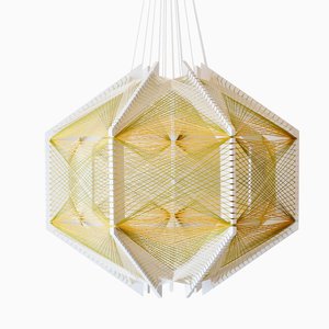 Sputnik Lampenschirm #12 Grün & Gold von Julie Lansom