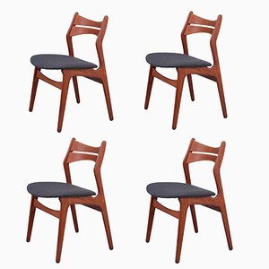 Teak Dining Chairs by Erik Buck for Chr. Christensen Møbelfabrik, 1960s, Set of 4