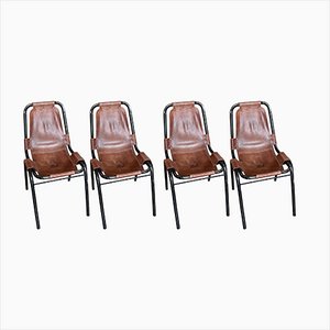 Esszimmerstühle von Charlotte Perriand, 1960er, 4er Set