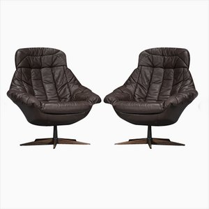 Set of Scandinavian Swivel Armchairs by H.W. Klein for Bramin, 1960s