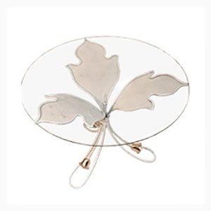 Leaf Niedriger Metall & Glas Couchtisch, 1950