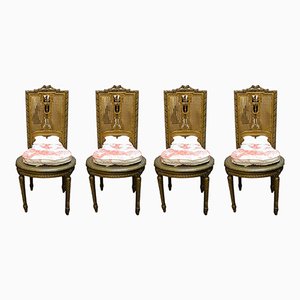 Napoleon III Stühle aus Braunem Kupfer, 4er Set