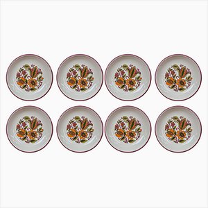 Assiettes à Pasta Bali de Boch, Belgique, 1970s, Set de 8