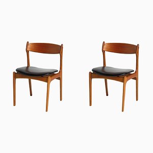 Model 49 Teak Dining Chairs by Erik Buch for O.D. Møbler, 1960s, Set of 2