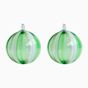 Christmas Bubbles in Murano Glass by Mariana Iskra, Set of 2