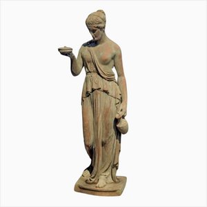 Statua in ceramica di Ebe di Thorvaldsen, inizio XX secolo