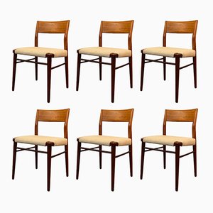 Danish Chairs in Teak by Georg Leowald for Wilkhahn, 1960s, Set of 6