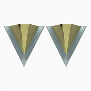 Postmodern Triangular Sconces from Karstadt AG, 1980s, Set of 2