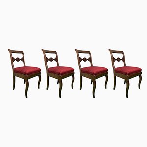 Antique Dining Chairs in the Scandinavian Biedermeier Style, 1860s, Set of 4