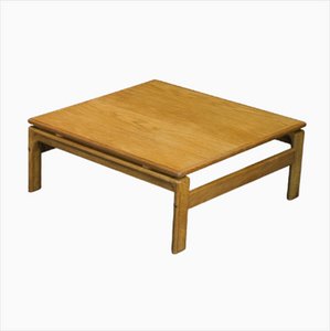 Mesa de centro danesa de roble de Komfort, años 60