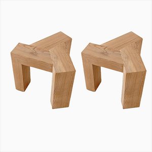 Post Triskel Stools by David Enon for Jean-Noël Robic, Set of 2