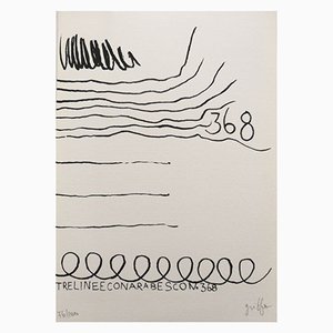 Tre linee con arabesco n. 368, 1980 Giorgio Griffa