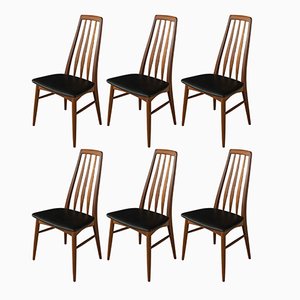 Eva Dining Chairs by Niels Koefoed for Koefoeds Hornslet, 1960s, Set of 6