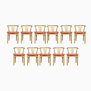 Modern Oak & Bentwood Dining Chairs, 1990s, Set of 11