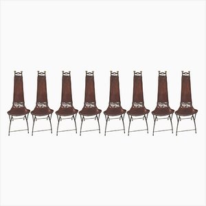 Dining Chairs by Francois and Sido Thevenin, 1970s, Set of 8
