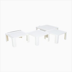 Vintage Amanta Coffee Tables by Mario Bellini for B&B Italia, 1970s, Set of 4
