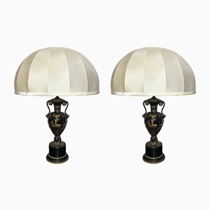 Egyptian Revival Table Lamps, France, 1960s, Set of 2