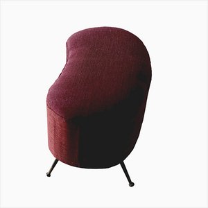 Mid-Century Hocker in Nierenform, Italien