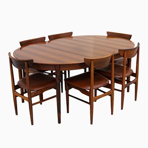 Mobilier de Salle à Manger Moderne en Palissandre par Skovby, Danemark, 1960s, Set de 7