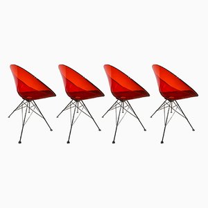 Eros Lounge Chairs by Philippe Starck for Kartell, 1980s, Set of 4