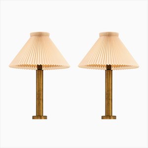 Table Lamps in Brass, 1950s, Set of 2