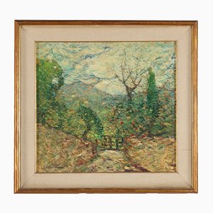 Raoul Viviani, paisaje, del siglo XIX, óleo sobre cartón