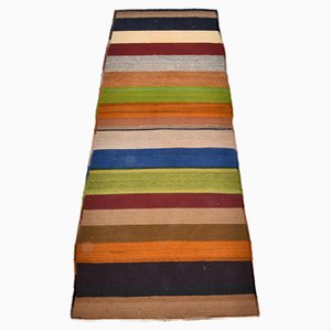 Tapis Kilim Vintage en Laine Colorée