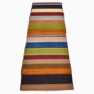 Vintage Colourful Wool Kilim Rug