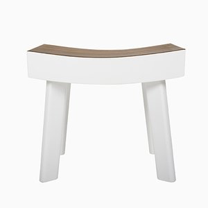 Ipe Stool with Painted Trim by Luca Nichetto for Mabeo