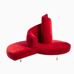 Round Tatlin Sofa in Velvet from Edra