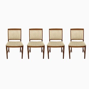 Scandinavian Walnut Chairs, 1950, Set of 4