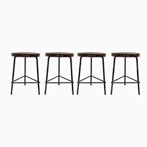 Metal Stools by Pierre Jeanneret, Set of 4