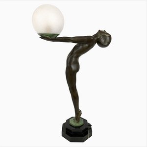Lampada da tavolo Art Deco Lumina scultorea di Max Le Verrier, 2023